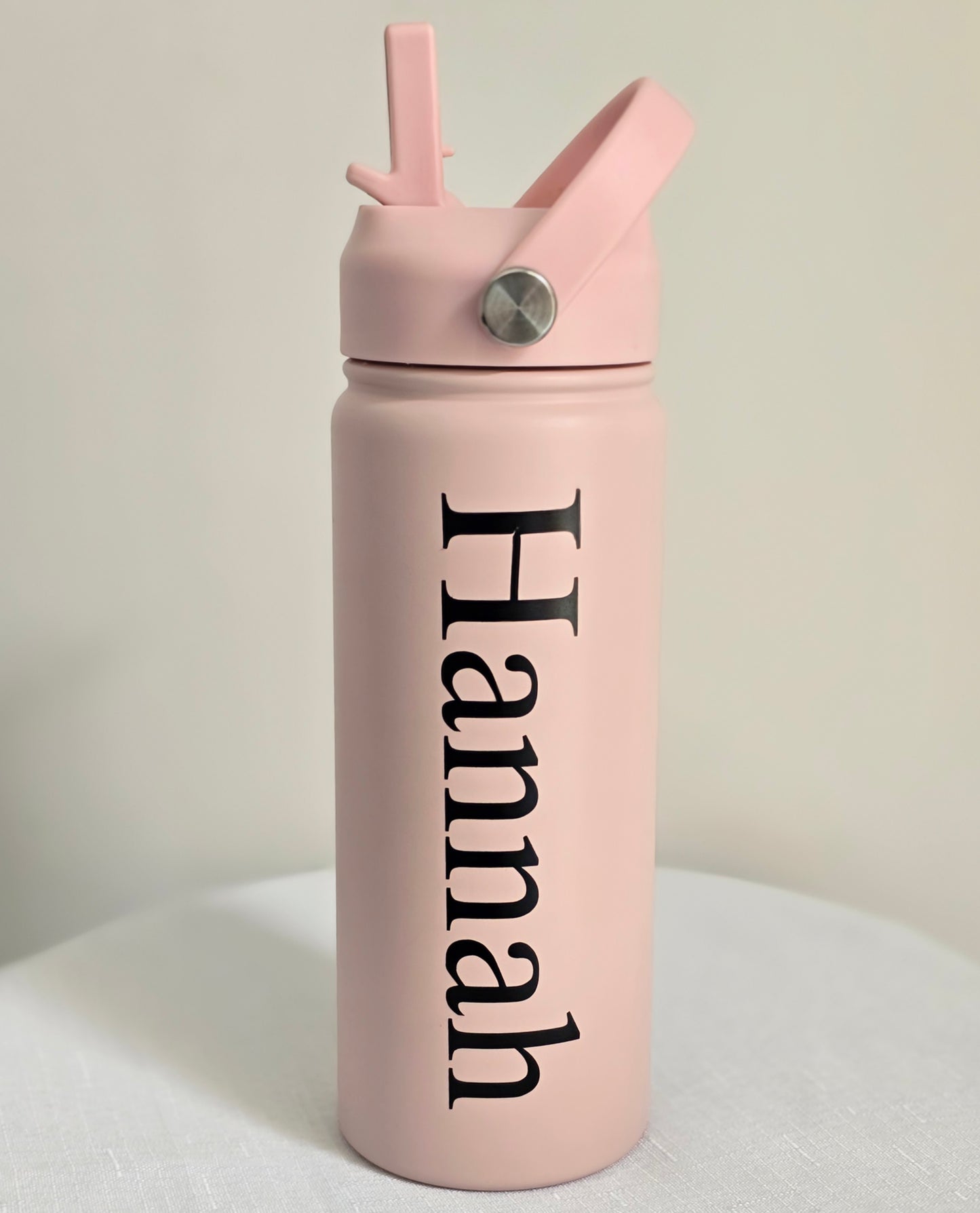 1Litre Insulated Drink Bottle – Straw Lid & Handle (customised)