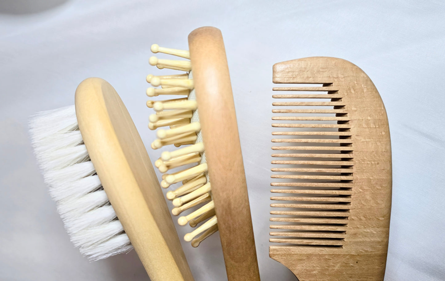 Wooden Brush & Comb 3pc Set
