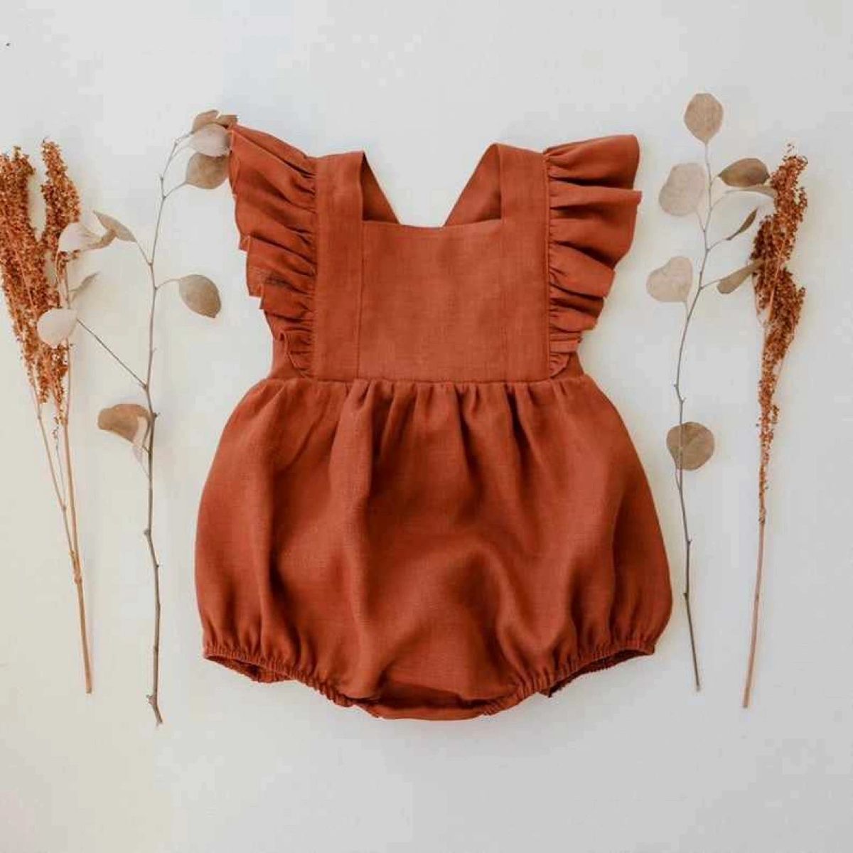 Red Flutter Romper
