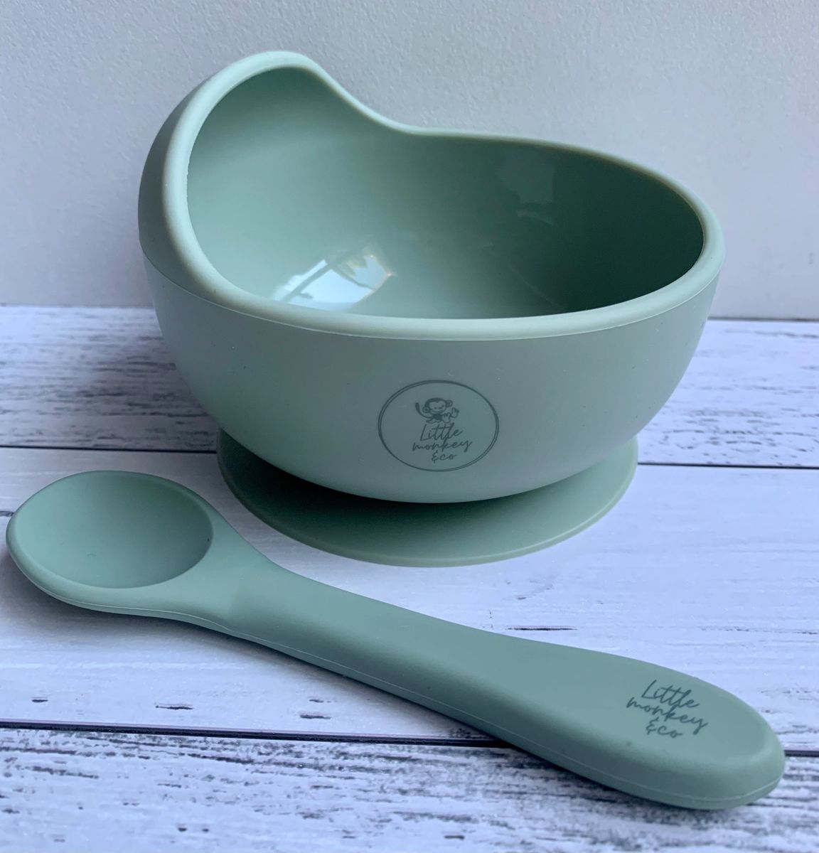 Suction Bowl + Silicone Spoon Set