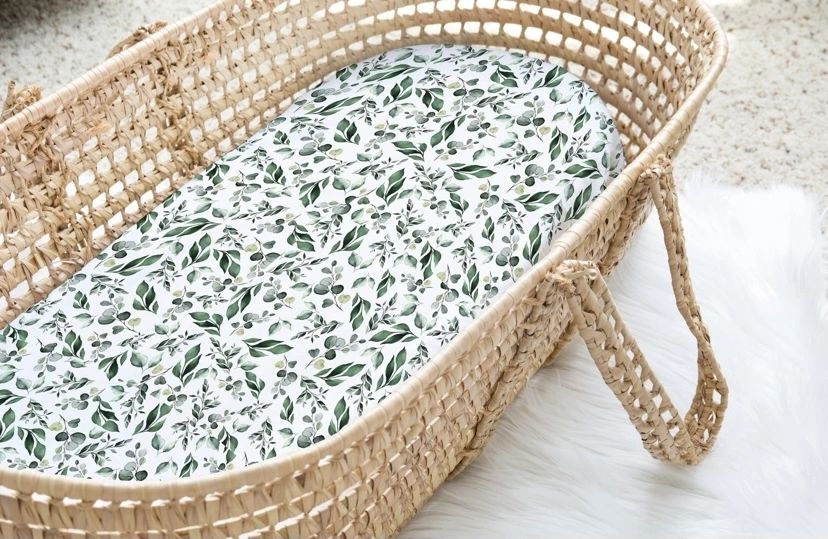Golden Leaves Bassinet Sheet / Change Mat Cover