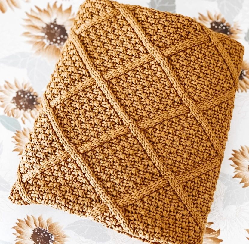 Honey Organic Knitted Blanket