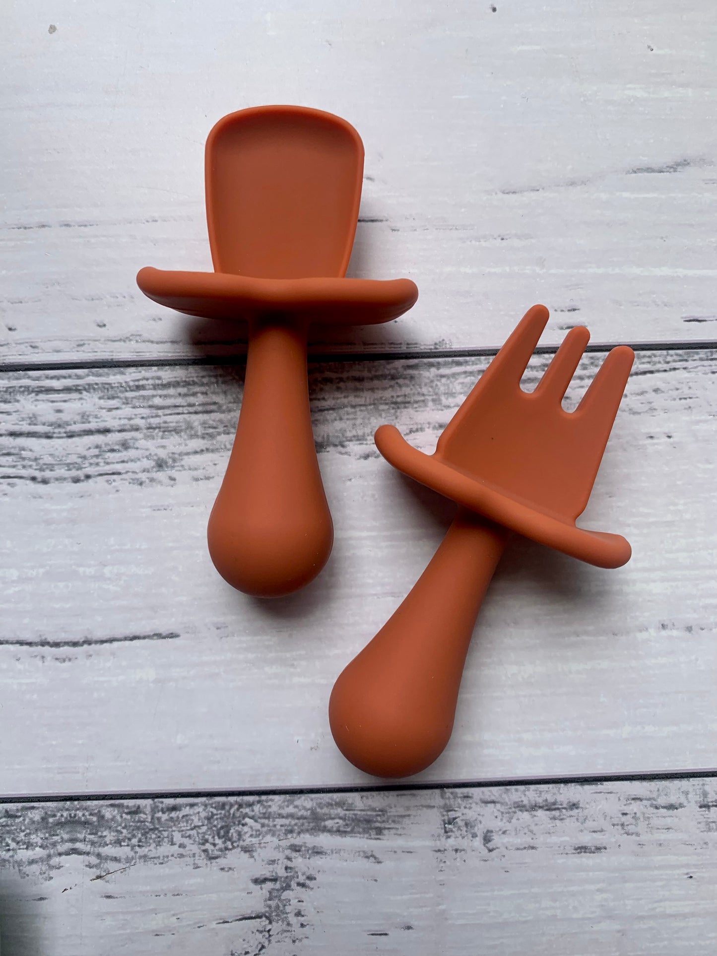 Chubby Silicone Fork & Spoon Set