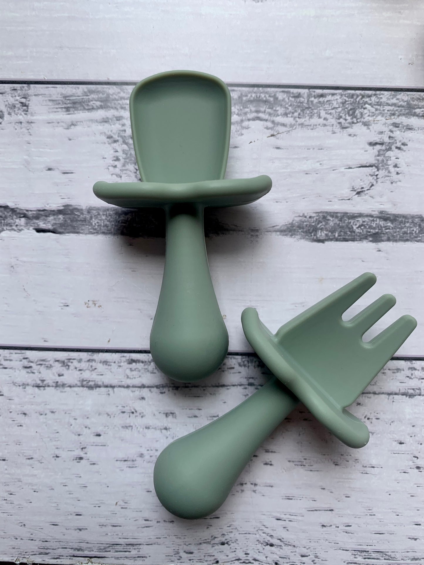 Chubby Silicone Fork & Spoon Set