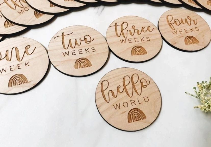 Rainbow First year Milestone discs