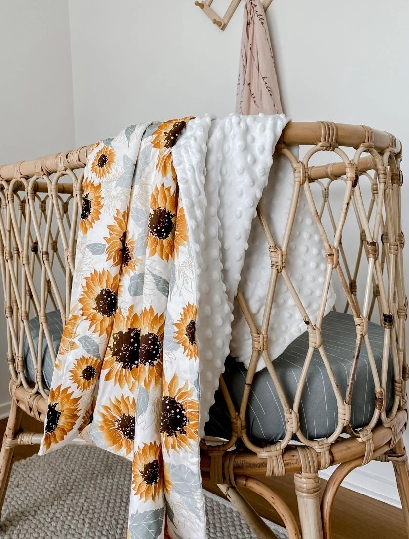 Sunflowers Minky Blanket