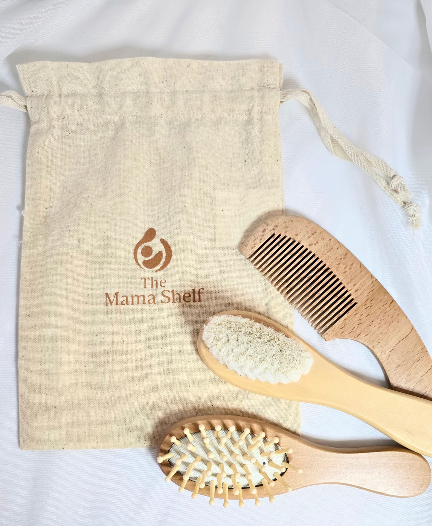 Wooden Brush & Comb 3pc Set