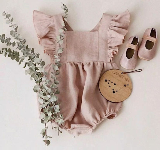 Pink Flutter Romper