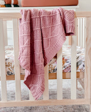 Load image into Gallery viewer, Rose Organic Knitted Blanket
