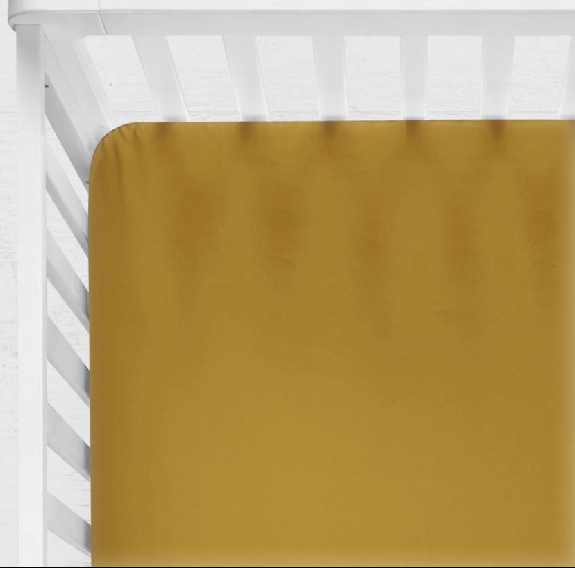 Mustard Jersey Fitted Sheet