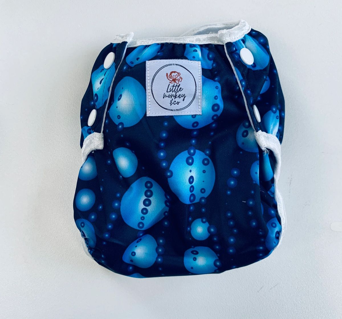 REUSABLE SWIM NAPPY ~ Blue Bubbles