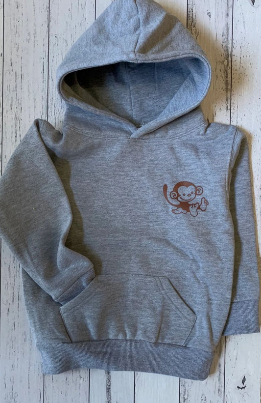 Grey Little Monkey Hoodie