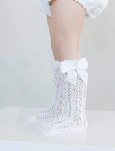 Load image into Gallery viewer, Bow Lace Look Knee High Socks

