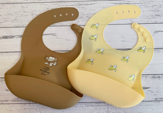 Little Monkey & Co Silicone Bib Set