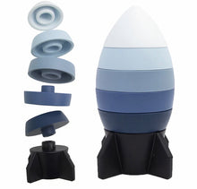 Load image into Gallery viewer, Rocket Ship Silicone Stacker
