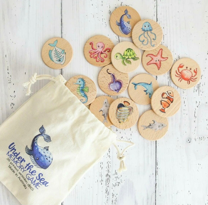 Under The Sea Wooden Memory Game