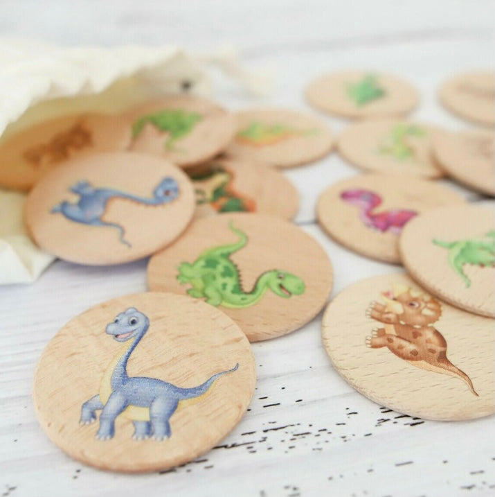 Dino Wooden Memory Game