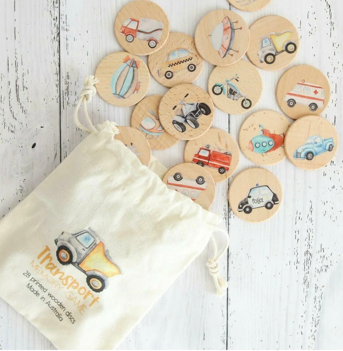 Transport Wooden Memory Game