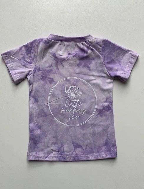 Original Little Monkey & co Tie Dye Shirt- Purple