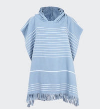 Load image into Gallery viewer, Personalised Blue hooded towel
