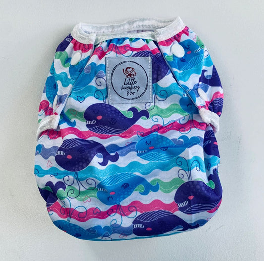 REUSABLE SWIM NAPPY ~ Whale